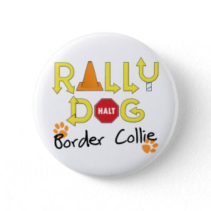 Border Collie Rally Dog Button