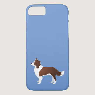 Border Collie Red Dog Breed Side View Silhouette iPhone 8/7 Case
