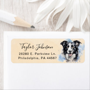 Border Collie Return Address Label