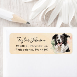 Border Collie Return Address Label