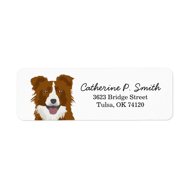 Border Collie Return Address Label (Front)