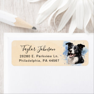 Border Collie Return Address Label