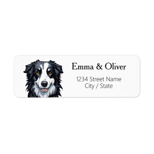 Border Collie Return Address Labels