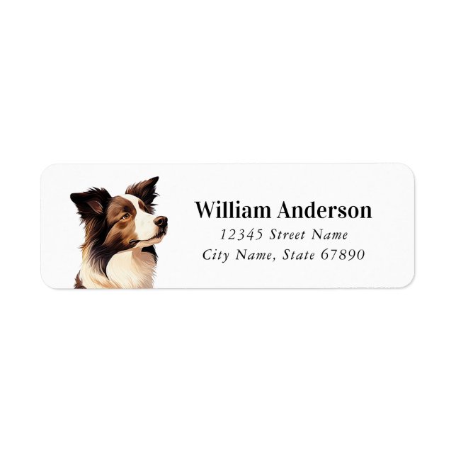 Border Collie Return Address Labels (Front)