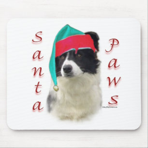 Border Collie Santa Paws Mouse Pad