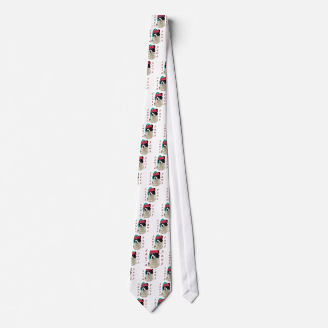 Border Collie Santa Paws Neck Tie (Front)
