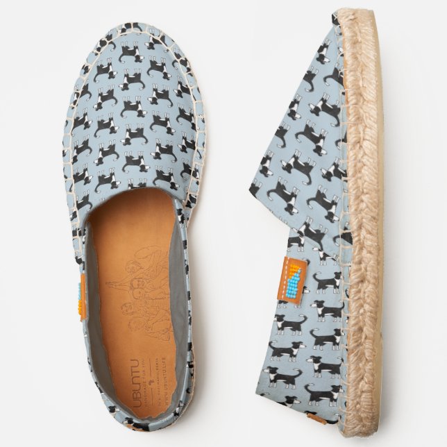 Border Collie Sheep Dog Espadrilles (Side)