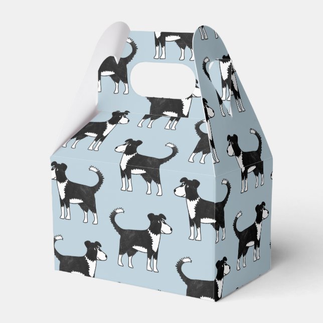 Border Collie Sheep Dog Favor Boxes (Front Side)