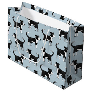 Border Collie Sheep Dog Large Gift Bag