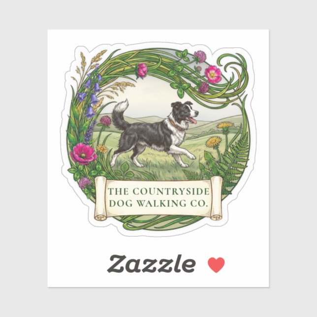 Border Collie Sheep Dog Walker Trainer Sticker (Sheet)