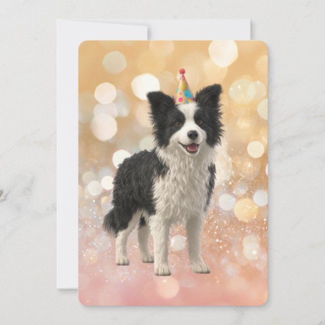 Border Collie Sheepdog Invitation (Front)