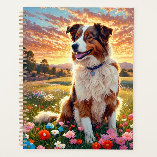 Border Collie Shepherd Dog Planner (Front)