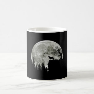 Border Collie silhouette On Mountain Halloween Dog Coffee Mug