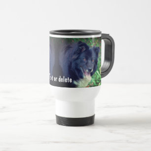 Border Collie Smiling Cute Personalized  Travel Mug
