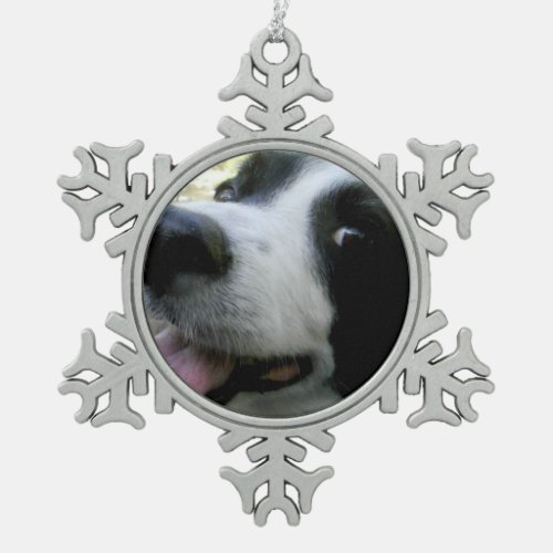 Border Collie Snowflake Ornament