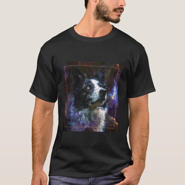 Border Collie Space T-Shirt (Front)