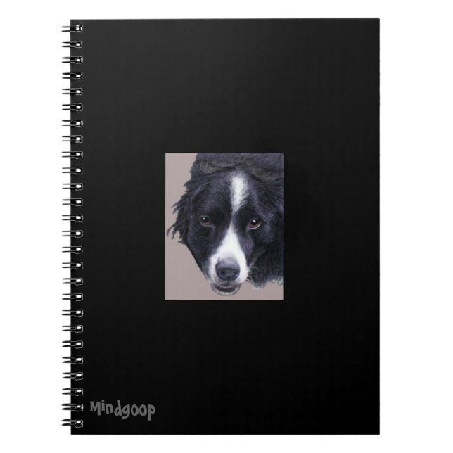 border collie spiral notebook (Front)