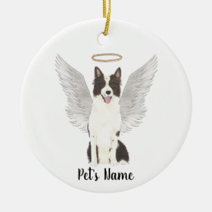 Border Collie Sympathy Memorial Ceramic Ornament