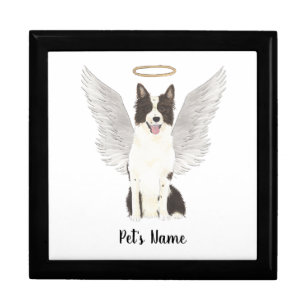 Border Collie Sympathy Memorial Gift Box
