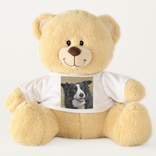 Border collie teddy bear