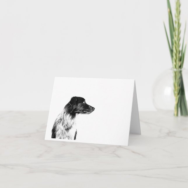Border Collie Thank You Card (Front)