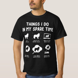 Border Collie Things Do Spare Time Funny Dog T-Shirt
