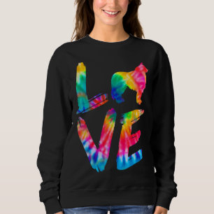 Border Collie Tie Dye Love Dog Mom Dad Sweatshirt