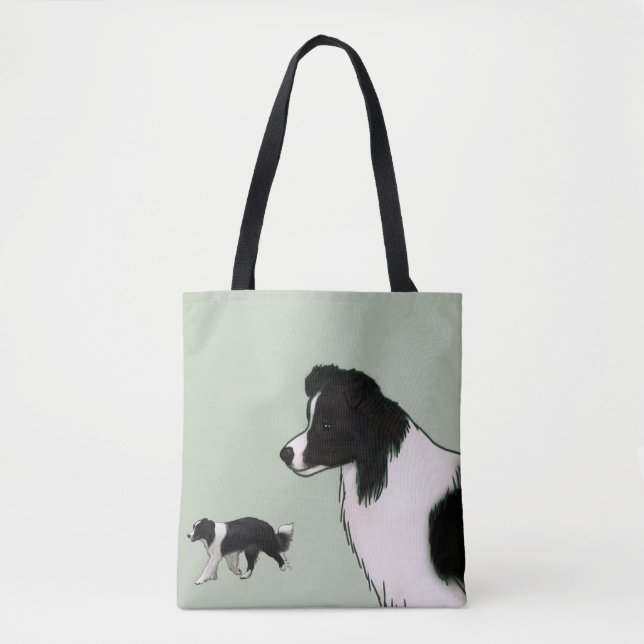 Border Collie Tote Bag (Front)