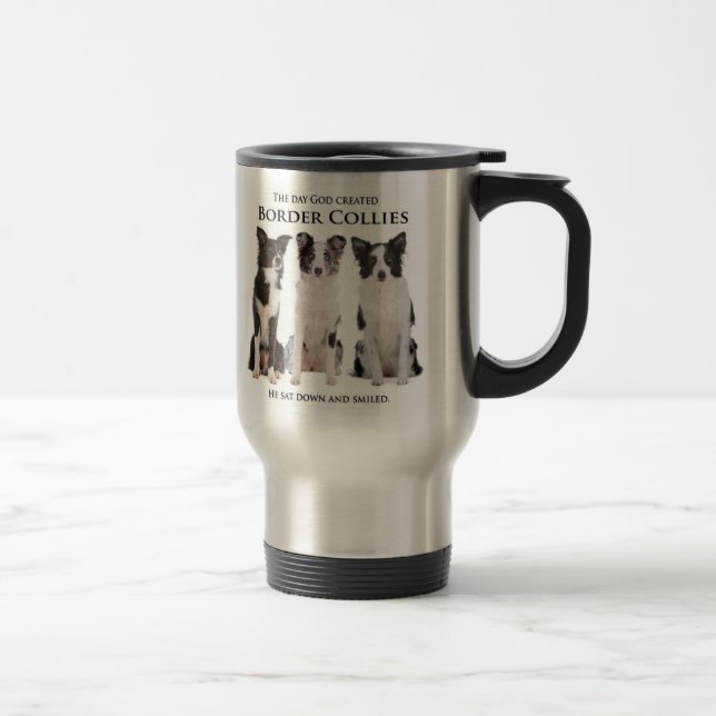 Border Collie Travel Mug (Right)