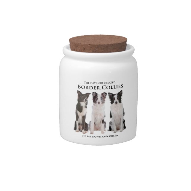 Border Collie Treat Jar (Front)