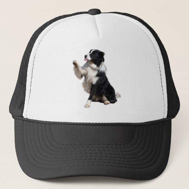 border collie trucker hat (Front)