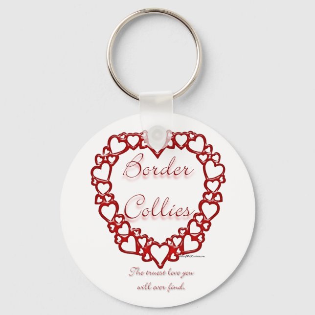 Border Collie True Love - Keychain (Front)