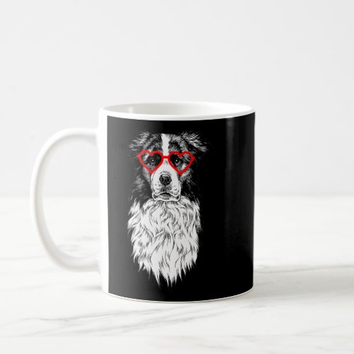 Border Collie Valentines Day Dog Mom Dog  Coffee Mug
