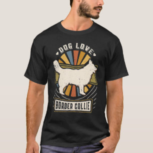 Border Collie Vintage Classic Retro Dog T-Shirt