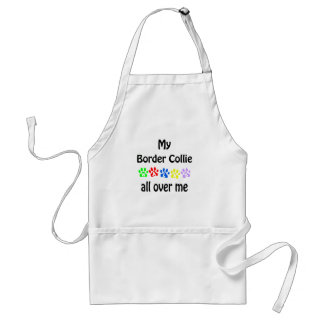 Border Collie Walks Design Adult Apron