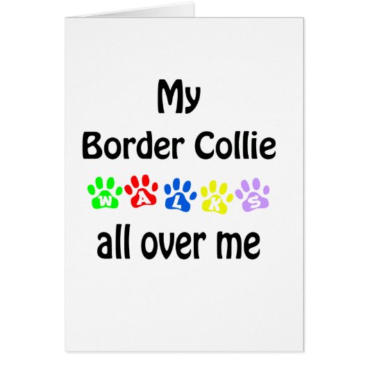 Border Collie Walks Design Cards (Front)