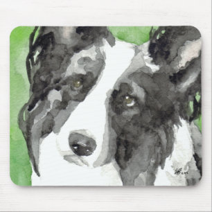 Border Collie Watercolor Mouse Pad