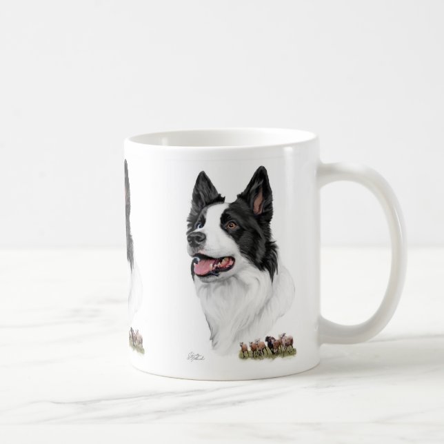 Border Collie with sheep Coffee Mug (Right)
