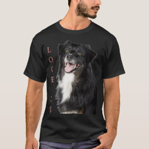 Border Collie Women Men Kids Love Dog Mom Dad Gif T-Shirt