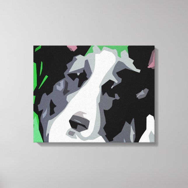 Border Collie Wrapped Canvas Prints (Front)