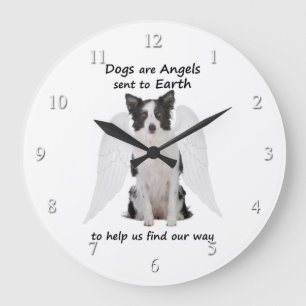 Border Collies Are Angels Clock