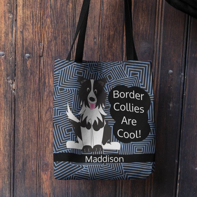 Border Collies Cool Abstract Custom Tote Bag (Creator Uploaded)