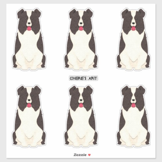 Border Collies Felt Look So Cute Sticker (Sheet)