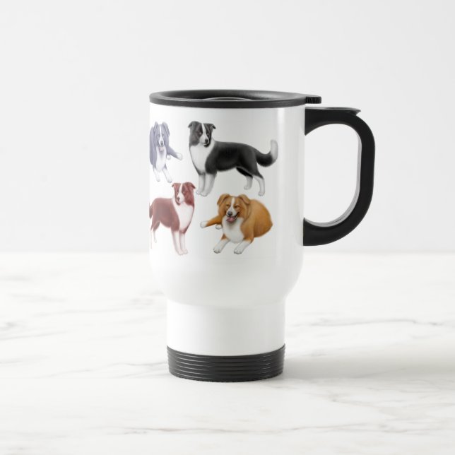 Border Collies Travel Mug (Right)