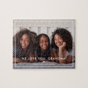 Border Delight Editable Color Custom Photo Puzzle by berryberrysweet at Zazzle