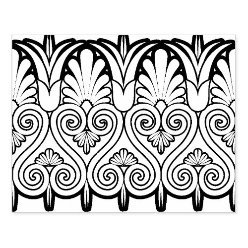 Border design for fabric creations rubber stamp