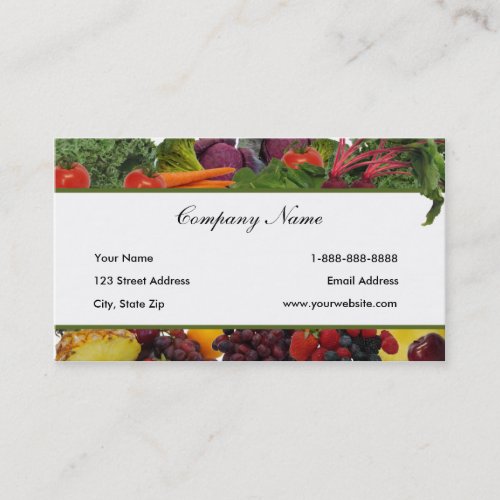 Border Fruit - Vegetable Business Cards