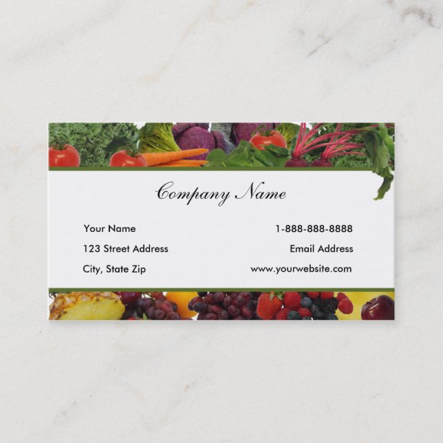 Border Fruit - Vegetable Business Cards (Front)