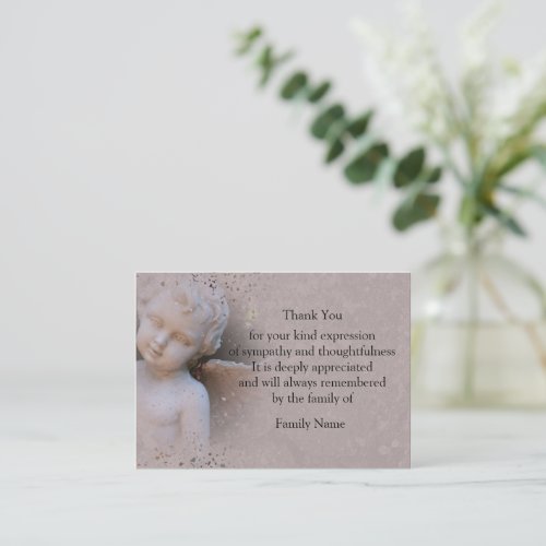 Border Of Angel Thank You Card