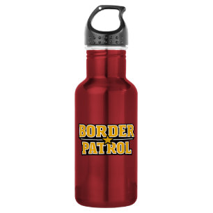 Border Patrol Bold Text Badge Stainless Steel Water Bottle
